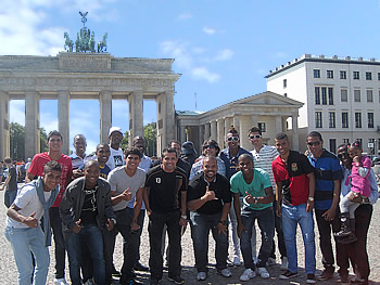 Grupo de futebol de Bangu, Brasil, en Berlín, 04/07/2012