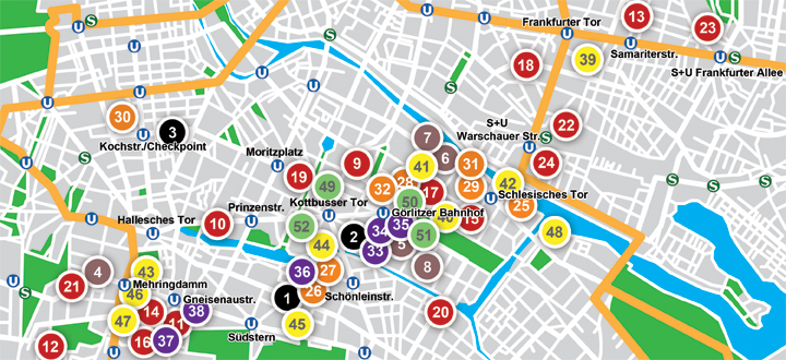 Restaurantes Kreuzberg Map